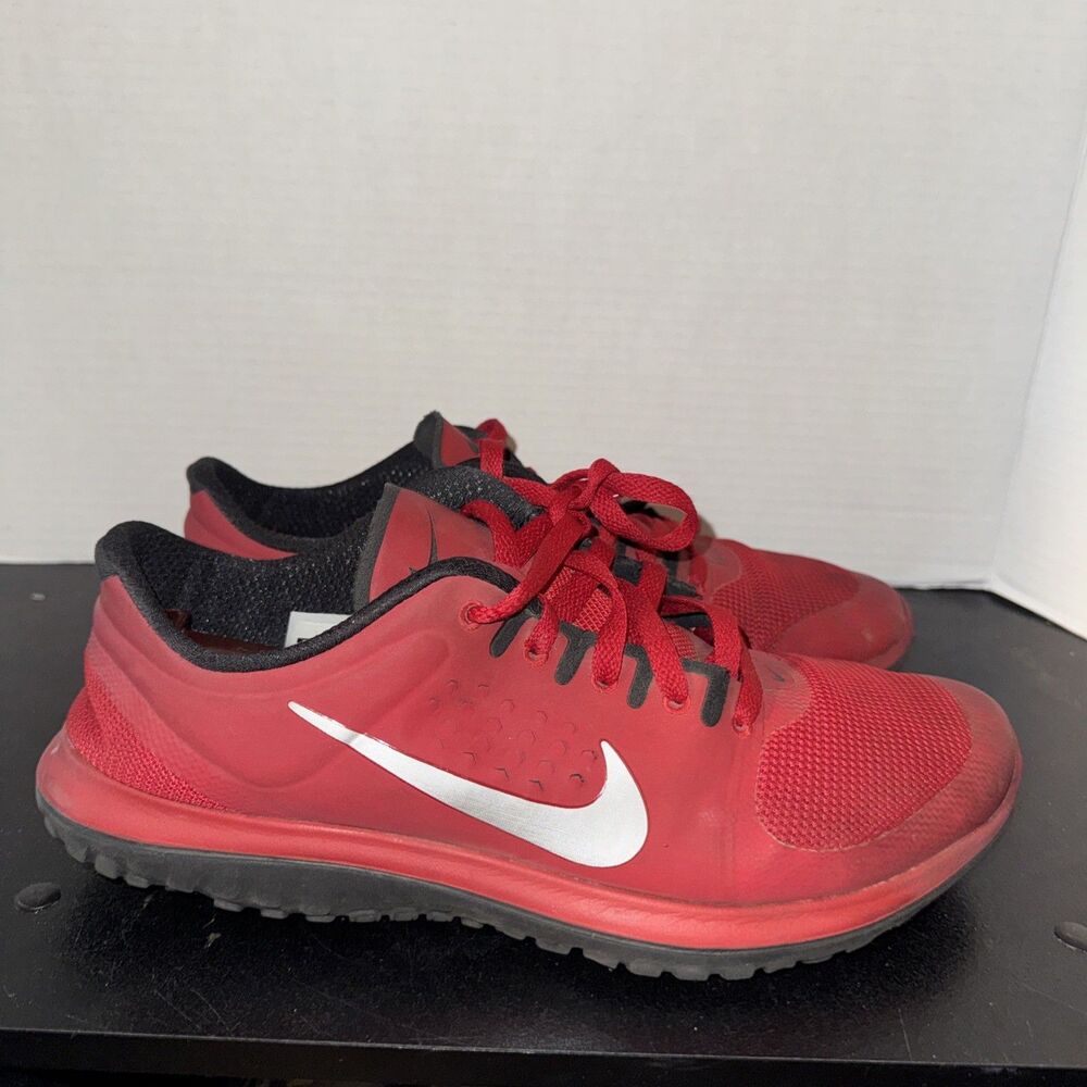 Nike Mens Sz 9.5 FS Fit Sole Lite Lace Up Running Shoes Sneakers Red 616514-601